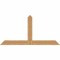 Ekena Millwork Portland Timber Gable Bracket, Western Red Cedar, 72"W x 36"H x 1 1/2"D x 5 1/2"F, 12/12 Pitch GBW072X36X0206POR00SWR - alternate 1